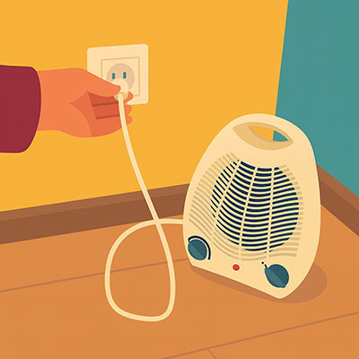 Evita el uso de extensiones eléctricas