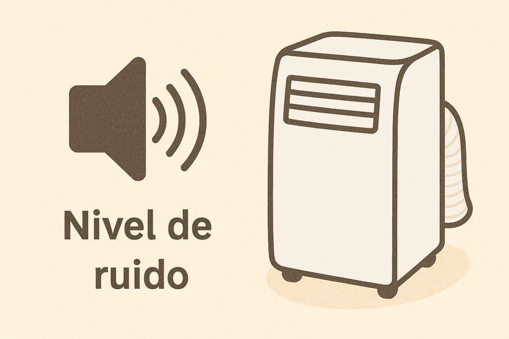 Nivel de ruido en aires acondicionados portátiles 